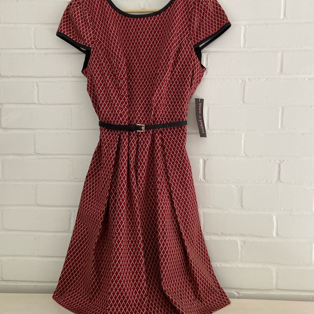 Womens Classic Work Luncheon Business Professional Womens Dress With Belt Sz 10
